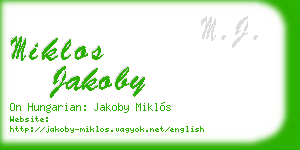 miklos jakoby business card